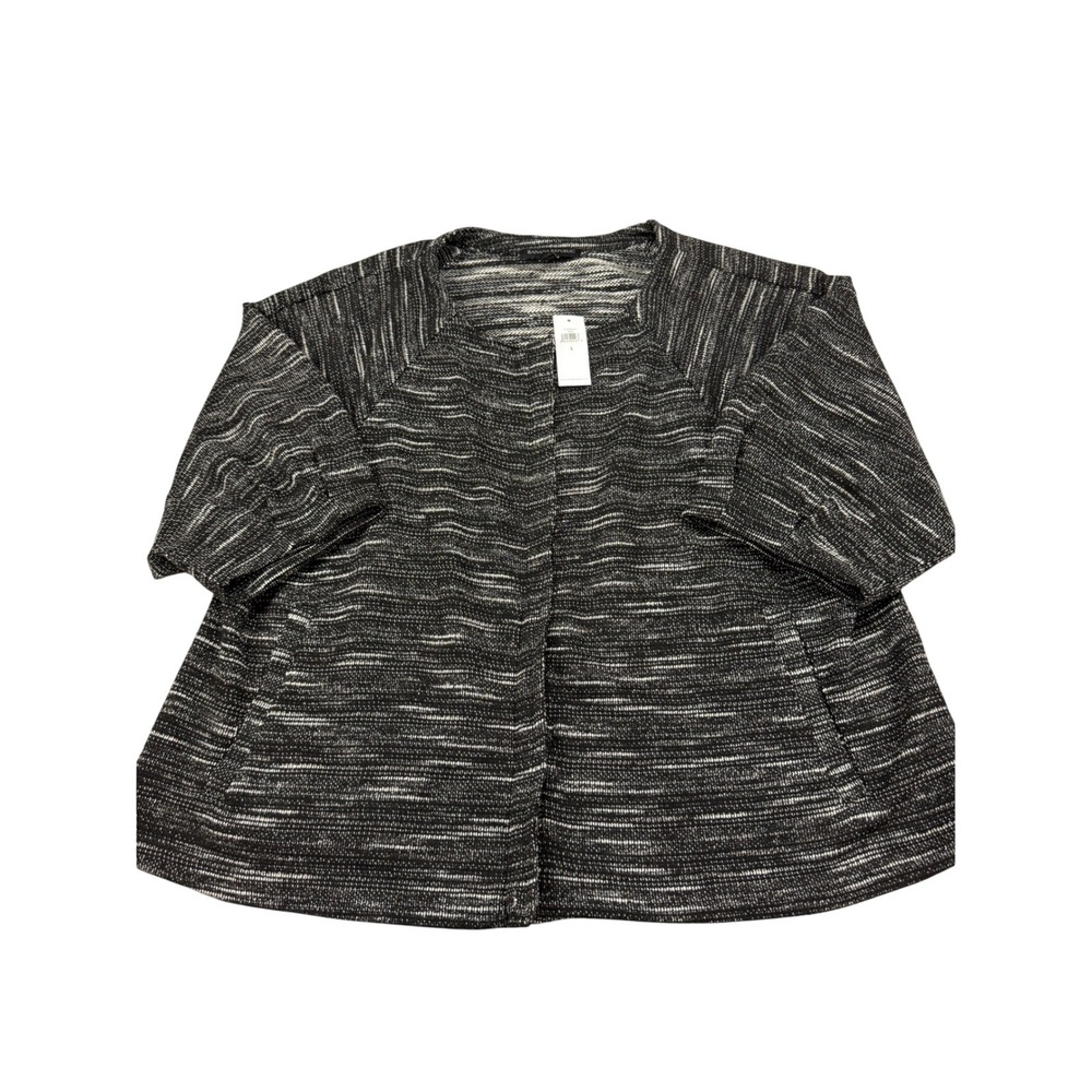 Banana Republic Factory Womens L Space Dye Short Sleeve Full Zip Jacket NWT
